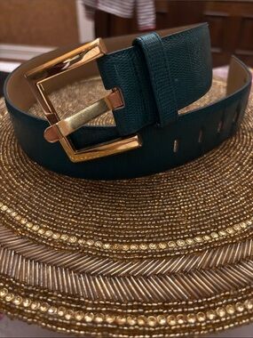 Iguana lizard skin belt